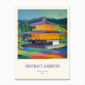 Colourful Gardens Ginkaku Ji  Temple Japan 8 Blue Poster Canvas Print