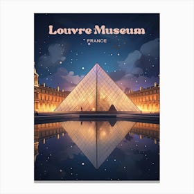 Louvre Museum Louvre Palace Travel Art Illustration Leinwandbilder