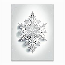 Diamond Dust, Snowflakes, Marker Art 4 Canvas Print