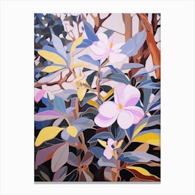 Periwinkle 3 Flower Painting Canvas Print
