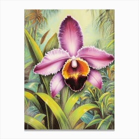 Orchid In The Jungle 1 Canvas Print