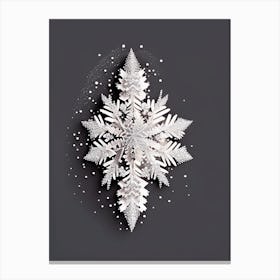Diamond Dust, Snowflakes, Marker Art 3 Canvas Print