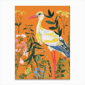 Spring Birds Stork 2 Canvas Print