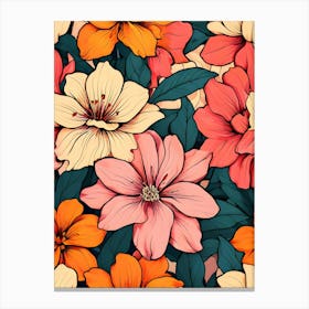 Seamless Floral Pattern 19 Canvas Print