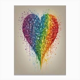 Rainbow Heart Canvas Art Canvas Print