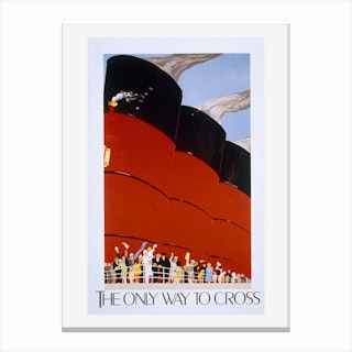 Poster Advertising The Rms Queen Mary Canvas Print