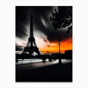 Eiffel Tower At Sunset 4 Canvas Print