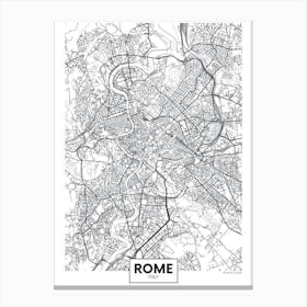 Map Rome Canvas Print