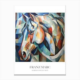 Franz Marc Inspired Horses Collection Painting 02 Canvas Print