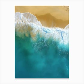 Aerial View Of A Beach 20 Canvas Print