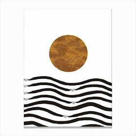 Thessaloniki Outline Minimalist Bauhaus Canvas Print