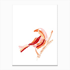Bird Orange Canvas Print