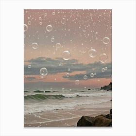 Pink Bubble Beach Canvas Print