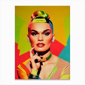 Jessie J Colourful Pop Art Canvas Print