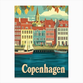 Aihrgdesign A Vintage Travel Poster Of Copenhagen Featuring T 61b6958f F74b 43c0 97fc 3c0422478fe8 1 Canvas Print