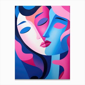 Two Women Kissing 2 Canvas Print