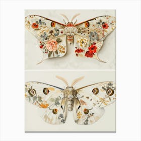Luminous Butterflies William Morris Style 9 Canvas Print