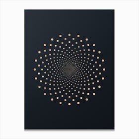 Abstract Geometric Gold Glyph on Dark Teal n.0252 Canvas Print
