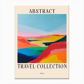 Abstract Travel Collection Poster Oman 2 Canvas Print