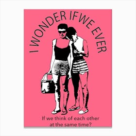 I Wonder Pink Goldengen Canvas Print