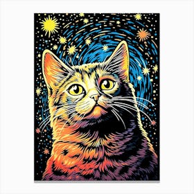 Stellar Pawradigm, Psychedelic Cats series Canvas Print