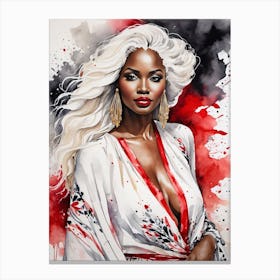 White Woman Canvas Print