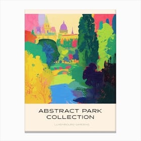 Abstract Park Collection Poster Luxembourg Gardens Paris 4 Canvas Print