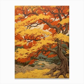 Katsura 3 Vintage Autumn Tree Print  Canvas Print