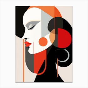Abstract Portrait Of A Woman 21 Canvas Print