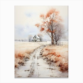 Winter Farmhouse 7 Canvas Print