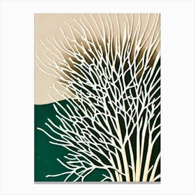 Acropora Austera Iii Linocut Canvas Print