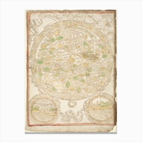 Medieval Map Canvas Print