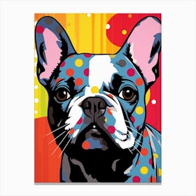 Pop Art Graphic Novel Style Boston Terrier 2 Canvas Print