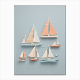 Paper Sailboats Canvas Print