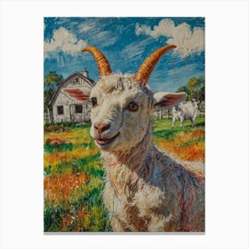 Goat On A Farm Canvas Print