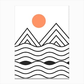 Sunset Minimalist Canvas Print