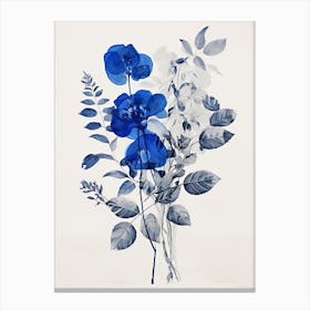 Blue Botanical Veronica Flower 2 Canvas Print