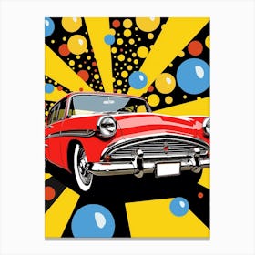 Classic Car Polka Dot 1 Canvas Print