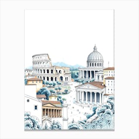 Rome Cityscape Canvas Print