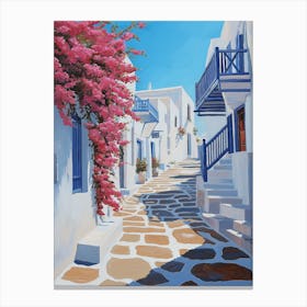 Mykonos Street Canvas Print