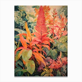 Tropical Plant Painting Croton 1 Canvas Print