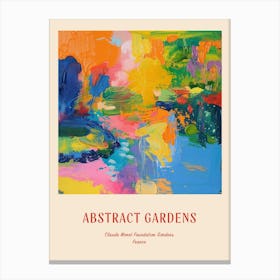 Colourful Gardens Claude Monet Foundation Gar Ae1183b0 49e4 4e57 B69f 2845acf12c61 Red Poster Canvas Print