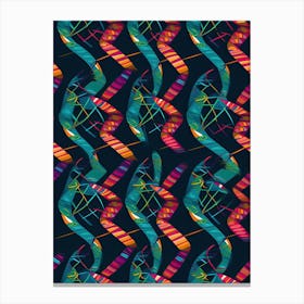 Dna Art Abstract Painting 6 Canvas Print