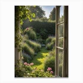 Garden Through An Open Window Canvas Print