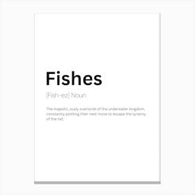 Fishes Definition Meaning Canvas Print