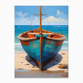 Boat On The Beach 2 Canvas Print