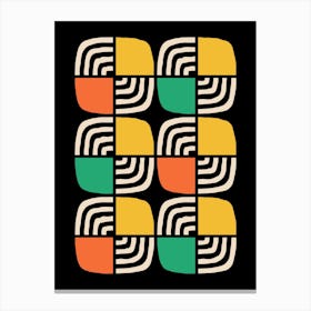 Mid century Modern Abstract Geometric Canvas Print