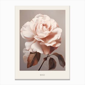 Floral Illustration Rose 1 Poster Canvas Print