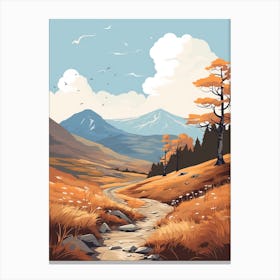 The West Highland Line Scotland 10 Hiking Trail Landscape Canvas Print