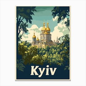 Aihrgdesign A Vintage Travel Poster Of Kyiv Canvas Print